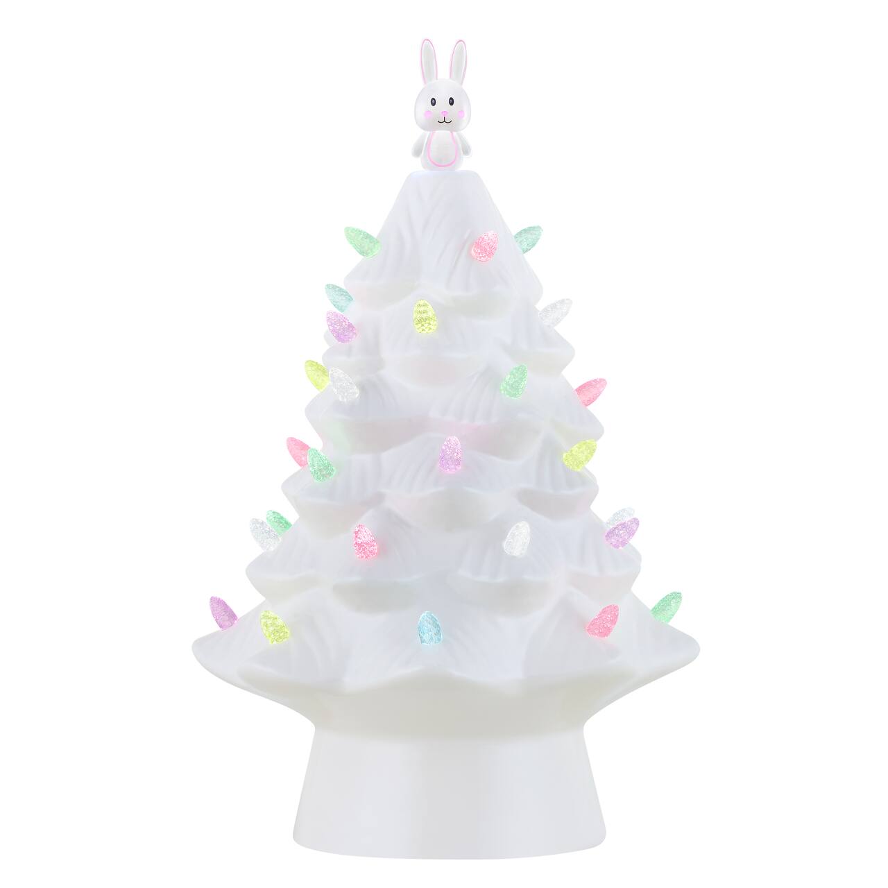 Mr. Cottontail White 13" Ceramic Easter Bunny Tree